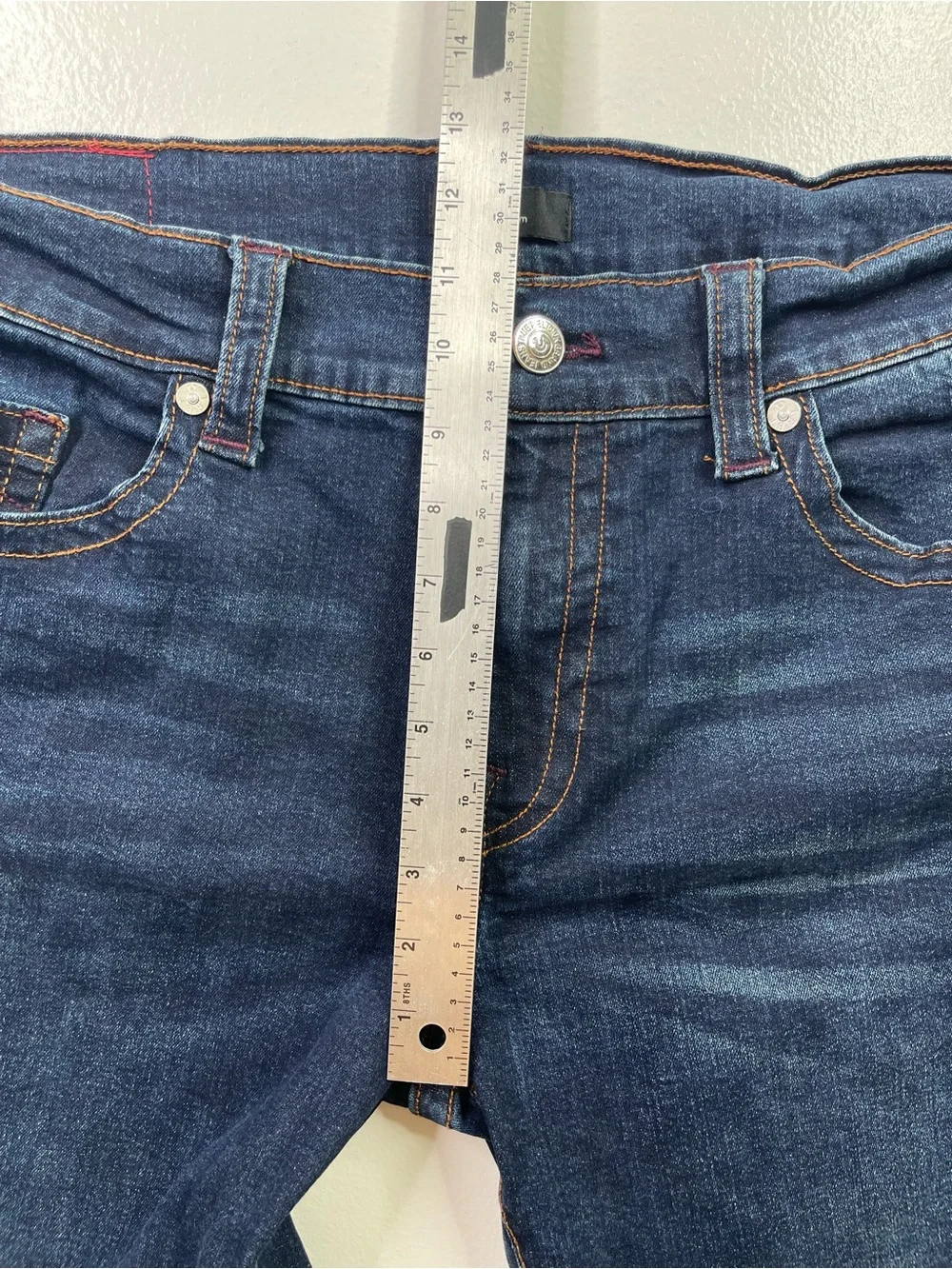 True Religion Geno Slim Fit Dark Wash Stretch Jeans Size 36x34